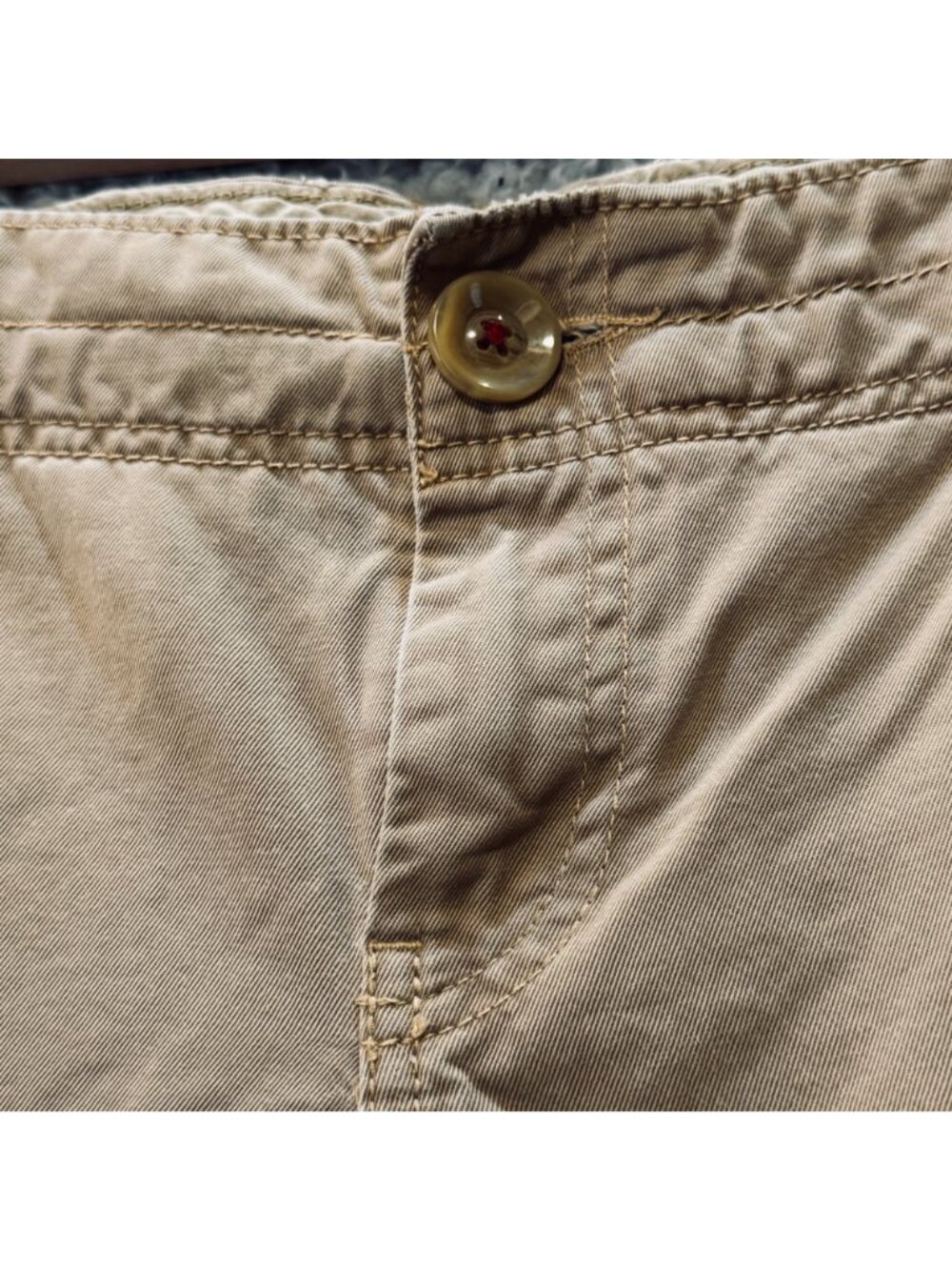 Khaki Chinos Women's Size 12 R Wide Leg Cotton Preppy Y2K Style by Old Navy - Picture 2 of 8